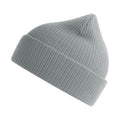 Light Grey - Front - Atlantis Unisex Adult Nelson Ribbed Organic Cotton Beanie