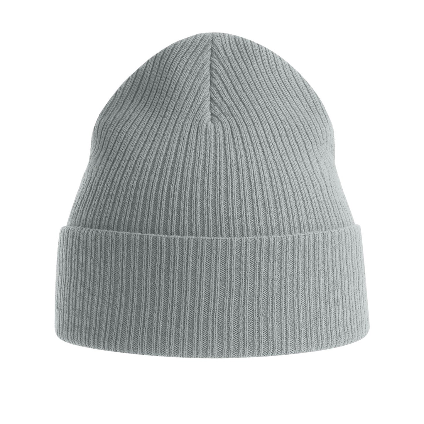 Light Grey - Back - Atlantis Unisex Adult Nelson Ribbed Organic Cotton Beanie