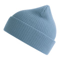 Light Avio - Front - Atlantis Unisex Adult Nelson Ribbed Organic Cotton Beanie