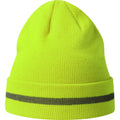 Safety Yellow - Front - Atlantis Unisex Adult Workout Recycled Hi-Vis Beanie