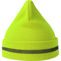 Safety Yellow - Back - Atlantis Unisex Adult Workout Recycled Hi-Vis Beanie