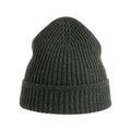 Dark Grey Melange - Back - Atlantis Unisex Adult Maple Ribbed Recycled Beanie