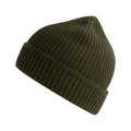 Olive - Front - Atlantis Unisex Adult Maple Ribbed Recycled Beanie