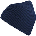 Navy - Side - Atlantis Unisex Adult Andy Recycled Polyester Beanie