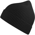 Black - Side - Atlantis Unisex Adult Andy Recycled Polyester Beanie