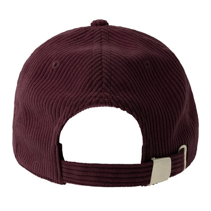 Burgundy - Back - Atlantis Unisex Adult Cordy S Corduroy Recycled Baseball Cap