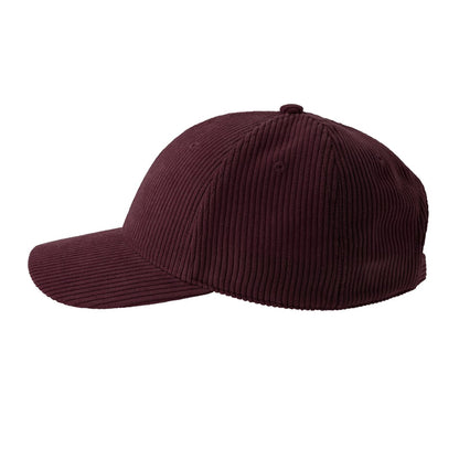 Burgundy - Lifestyle - Atlantis Unisex Adult Cordy S Corduroy Recycled Baseball Cap