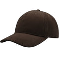 Brown - Front - Atlantis Unisex Adult Cordy S Corduroy Recycled Baseball Cap