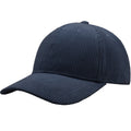 Navy - Front - Atlantis Unisex Adult Cordy S Corduroy Recycled Baseball Cap