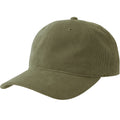 Olive - Front - Atlantis Unisex Adult Creep S Corduroy Recycled Baseball Cap