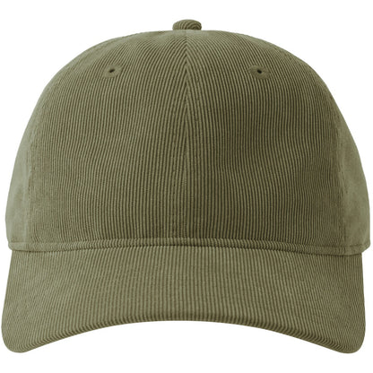 Olive - Side - Atlantis Unisex Adult Creep S Corduroy Recycled Baseball Cap