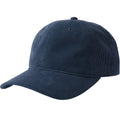 Navy - Front - Atlantis Unisex Adult Creep S Corduroy Recycled Baseball Cap