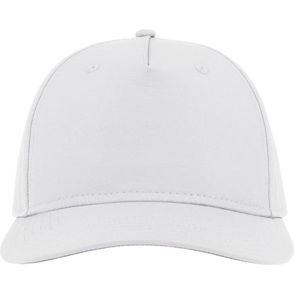 White - Side - Atlantis Unisex Adult Ray S 5 Panel Recycled Baseball Cap