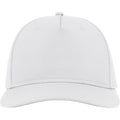 White - Side - Atlantis Unisex Adult Ray S 5 Panel Recycled Baseball Cap