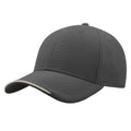 Dark Grey - Back - Atlantis Estoril 6 Panel Jacquard Recycled Baseball Cap