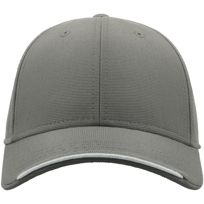 Grey - Front - Atlantis Estoril 6 Panel Jacquard Recycled Baseball Cap