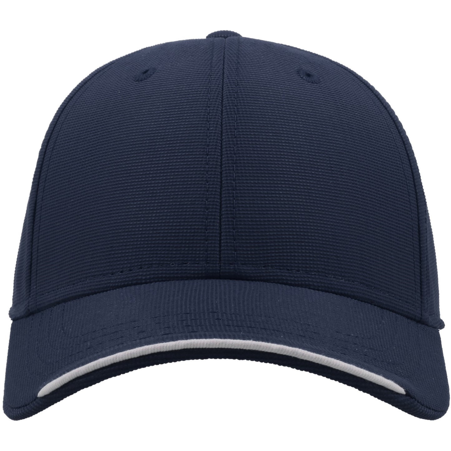 Navy - Front - Atlantis Estoril 6 Panel Jacquard Recycled Baseball Cap
