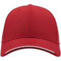 Red - Front - Atlantis Estoril 6 Panel Jacquard Recycled Baseball Cap