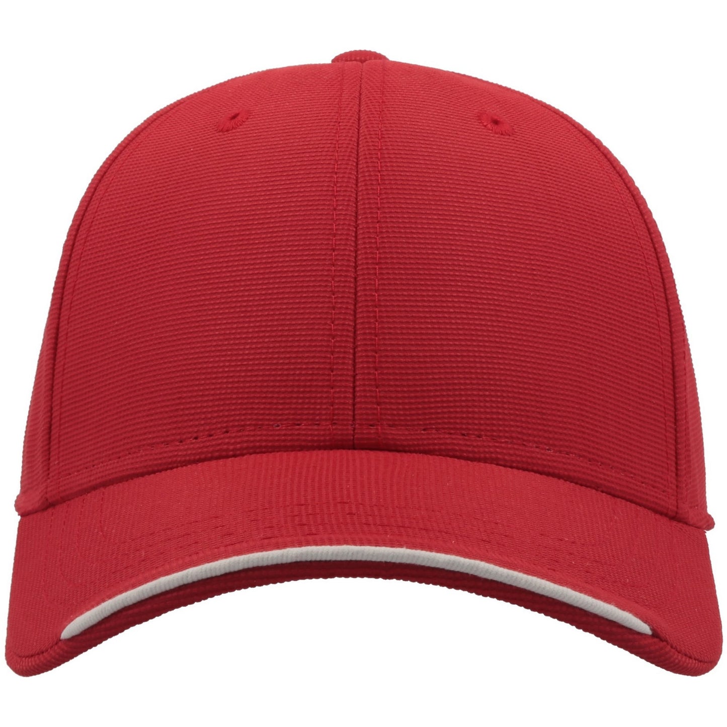 Red - Front - Atlantis Estoril 6 Panel Jacquard Recycled Baseball Cap
