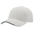 White - Side - Atlantis Estoril 6 Panel Jacquard Recycled Baseball Cap