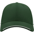 Bottle Green - Front - Atlantis Estoril 6 Panel Jacquard Recycled Baseball Cap