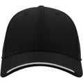 Black - Front - Atlantis Estoril 6 Panel Jacquard Recycled Baseball Cap