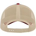 Navy-Burgundy-Khaki - Back - Atlantis Unisex Adult Rapper 5 Panel Canvas Recycled Trucker Cap