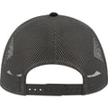 Navy-Dark Grey - Back - Atlantis Unisex Adult Rapper 5 Panel Canvas Recycled Trucker Cap