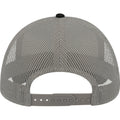 Black-Grey - Back - Atlantis Unisex Adult Rapper 5 Panel Canvas Recycled Trucker Cap