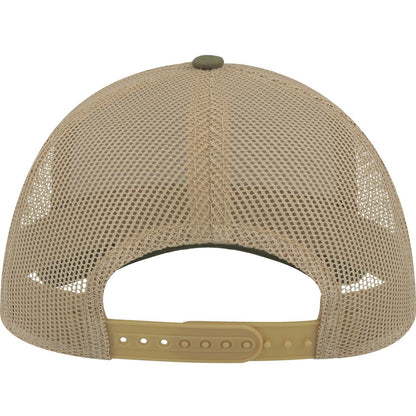 Olive-Khaki - Back - Atlantis Unisex Adult Rapper 5 Panel Canvas Recycled Trucker Cap