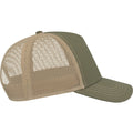 Olive-Khaki - Lifestyle - Atlantis Unisex Adult Rapper 5 Panel Canvas Recycled Trucker Cap