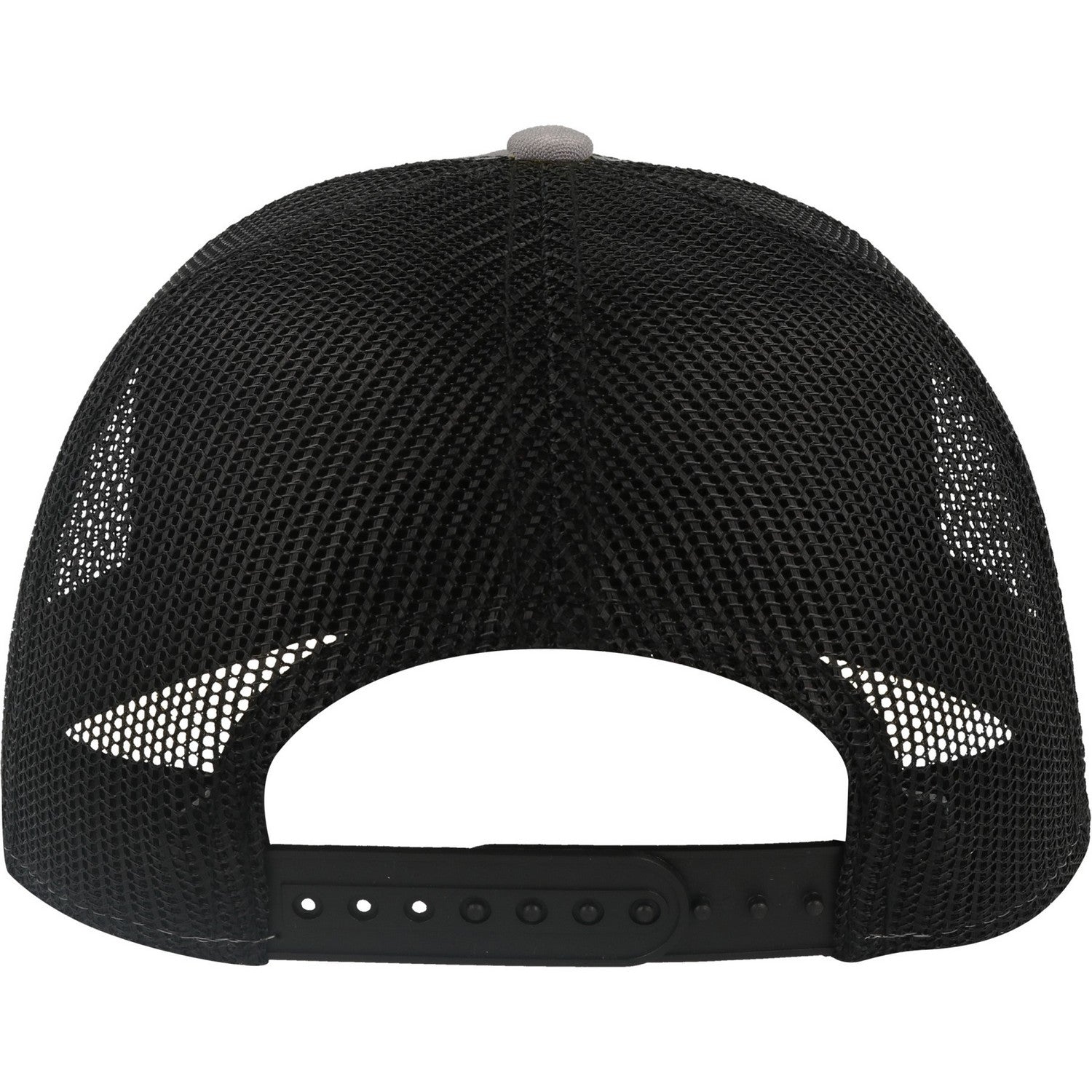 Grey-Black - Back - Atlantis Unisex Adult Rapper 5 Panel Canvas Recycled Trucker Cap