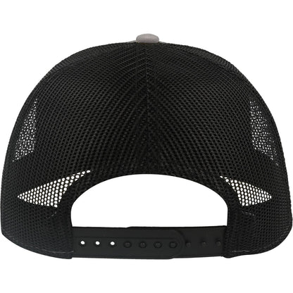 Grey-Black - Back - Atlantis Unisex Adult Rapper 5 Panel Canvas Recycled Trucker Cap