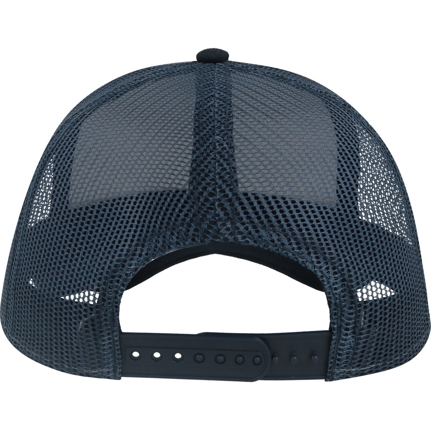Grey-Navy - Back - Atlantis Unisex Adult Rapper 5 Panel Canvas Recycled Trucker Cap