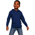 Navy - Front - Casual Classics Childrens-Kids Blended Ringspun Cotton Hoodie