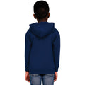 Navy - Back - Casual Classics Childrens-Kids Blended Ringspun Cotton Hoodie