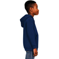 Navy - Side - Casual Classics Childrens-Kids Blended Ringspun Cotton Hoodie