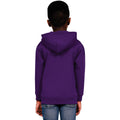 Purple - Back - Casual Classics Childrens-Kids Blended Ringspun Cotton Hoodie