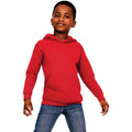 Red - Front - Casual Classics Childrens-Kids Blended Ringspun Cotton Hoodie
