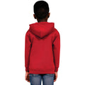 Red - Back - Casual Classics Childrens-Kids Blended Ringspun Cotton Hoodie