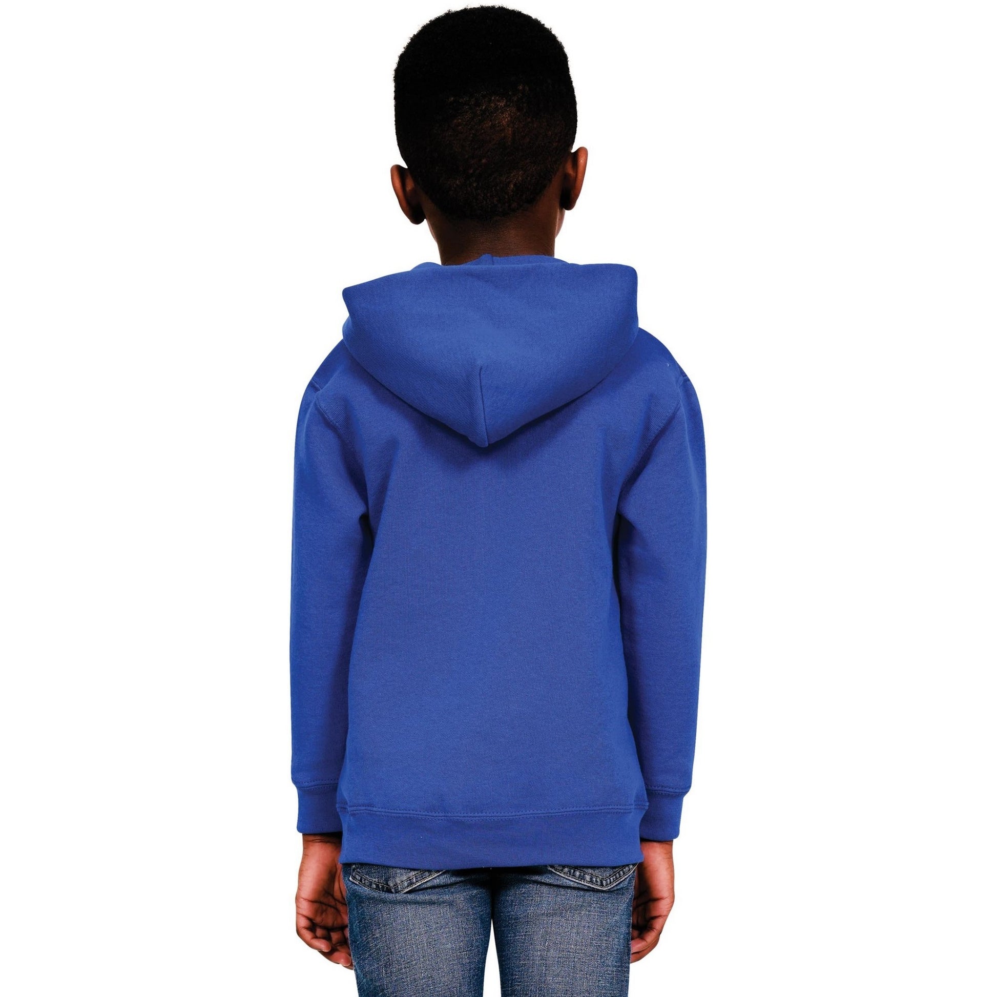 Royal Blue - Back - Casual Classics Childrens-Kids Blended Ringspun Cotton Hoodie