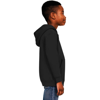 Black - Side - Casual Classics Childrens-Kids Blended Ringspun Cotton Hoodie