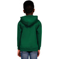 Forest Green - Back - Casual Classics Childrens-Kids Blended Ringspun Cotton Hoodie