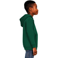 Forest Green - Side - Casual Classics Childrens-Kids Blended Ringspun Cotton Hoodie