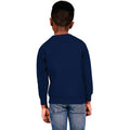 Navy - Back - Casual Classics Childrens-Kids Blended Ringspun Cotton Sweatshirt