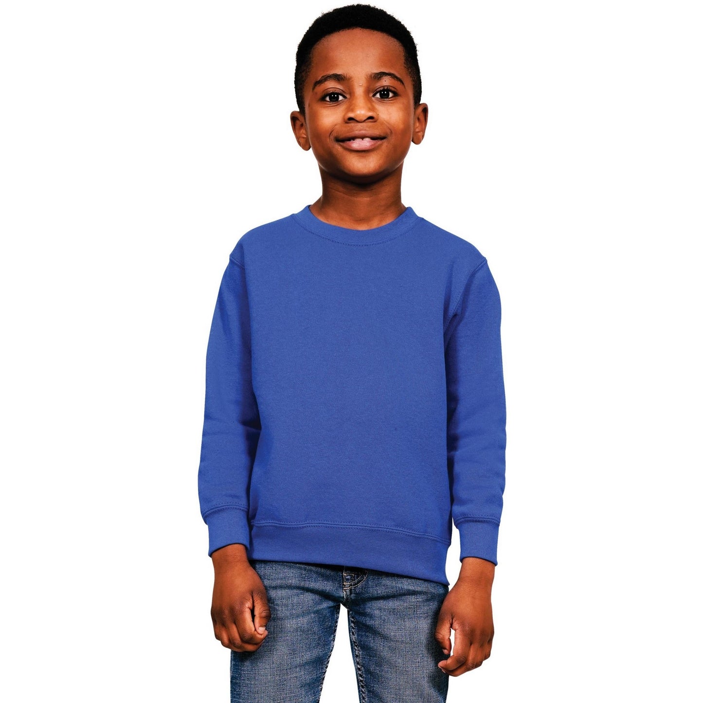 Royal Blue - Front - Casual Classics Childrens-Kids Blended Ringspun Cotton Sweatshirt