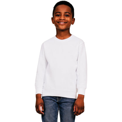 White - Front - Casual Classics Childrens-Kids Blended Ringspun Cotton Sweatshirt