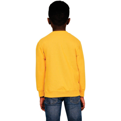 Yellow - Back - Casual Classics Childrens-Kids Blended Ringspun Cotton Sweatshirt