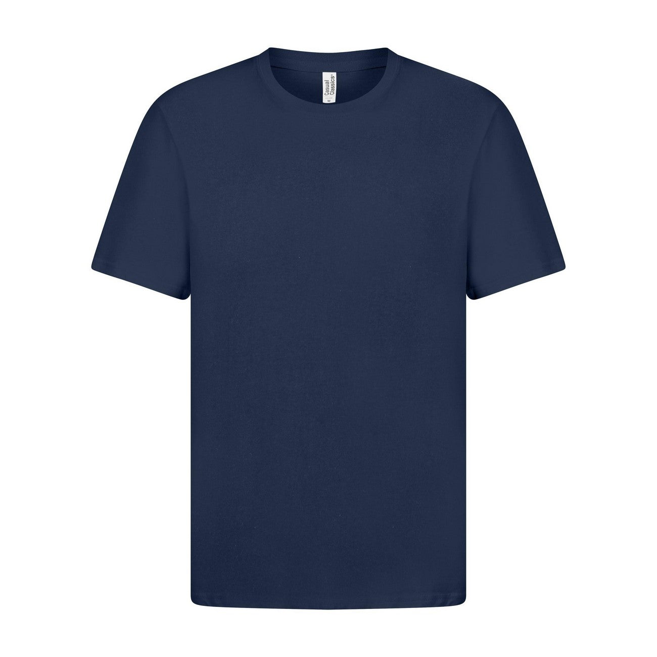 Navy - Front - Casual Classics Unisex Adult Ringspun Cotton Organic T-Shirt