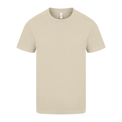 Sand - Front - Casual Classics Unisex Adult Ringspun Cotton Organic T-Shirt